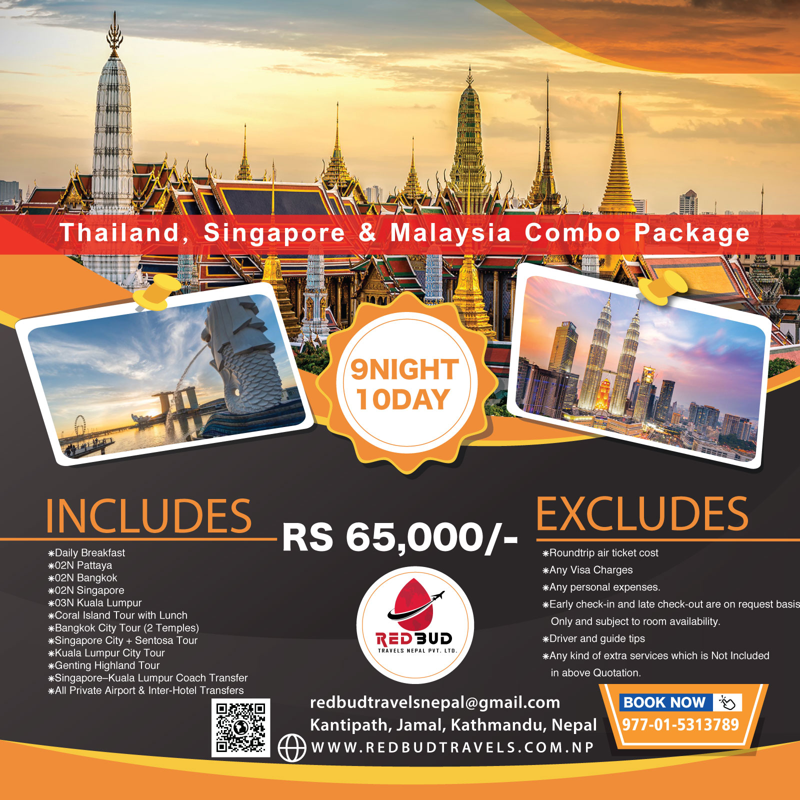 Thailand, Singapore & Malaysia Combo Package